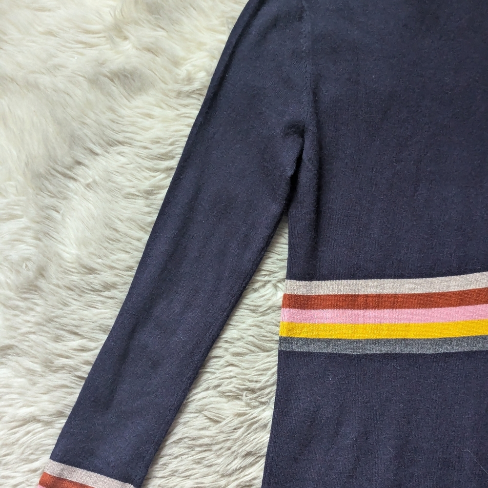 EUC Boden Stripe Waist Knitted Dress in Navy - Picture 13 of 16